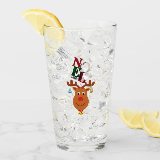 Navidades de Noel Deer Bells Bauble Rudolf Snowfla (Anverso (hielo))