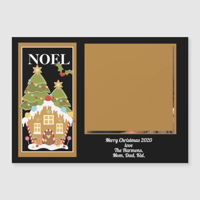 Navidades de Noel saludando la foto de la casa de  (Anverso)