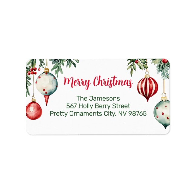 Navidades de nombres de época Etiqueta de direcció (Frente)