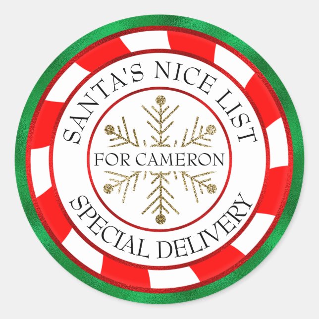 Navidades de nombres personalizados de sellos verd (Anverso)