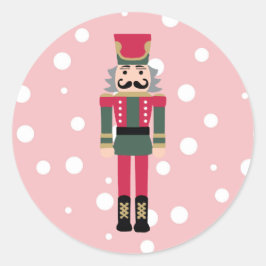 Navidades de Nutcracker diseñan Pegatina redondo c