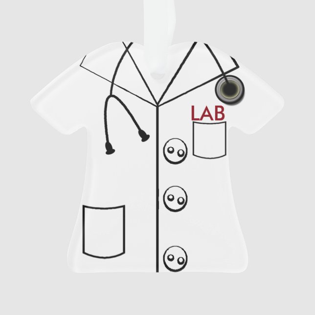 NAVIDADES DE ORNAMENTO DE LAB COAT PAC (PERSONALIZ (Anverso)
