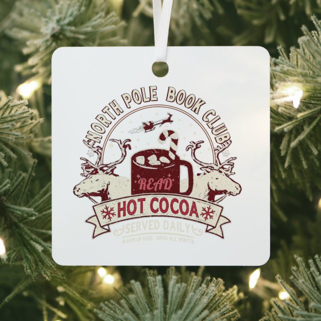 Navidades de ornamentos del North Pole Book Club (in situ)