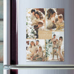 Navidades de oro 4 tarjetas magnéticas de Collage<br><div class="desc">Estas tarjetas magnéticas de vacaciones incluyen tus fotos favoritas y están personalizadas con tu apellido y el saludo Feliz Navidad y Feliz Año Nuevo con letras de moda sobre oro. MÁS diseños y colores en nuestra colección.</div>