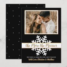 Navidades de oro blanco negro Invitación de embara