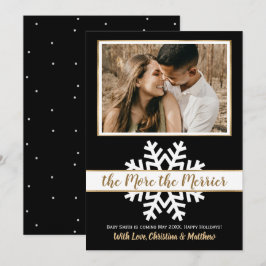 Navidades de oro blanco negro Invitación de embara