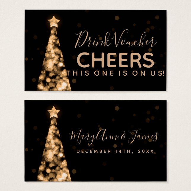 Navidades de oro Boda Bebe Voucher (Anverso y reverso)