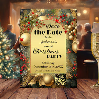 Navidades de oro clásicos Guardar la tarjeta de fe