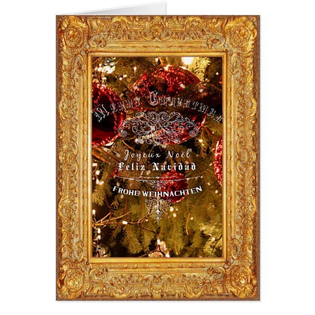 Navidades de oro de lujo - Notecard (Frente)