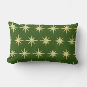 Navidades de oro estrellas almohada lumbar