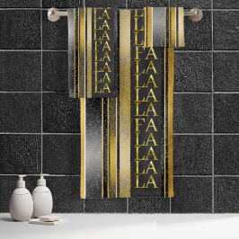 Navidades de oro negro Fa La La Pattern#27 ID1009