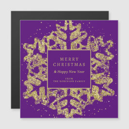 Navidades de oro Purpurina Snowflake Corporate Pur