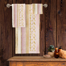 Navidades de oro rosado Fa La La Pattern#27 ID1009