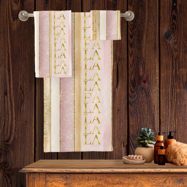 Navidades de oro rosado Fa La La Pattern#27 ID1009 (Subido por el creador)