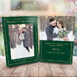 Navidades de oro verde nevan 2 tarjeta de vacacion<br><div class="desc">Navidades de oro verde nevan 2 tarjeta de vacaciones fotográficas</div>