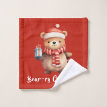 Navidades de oso de color acuático