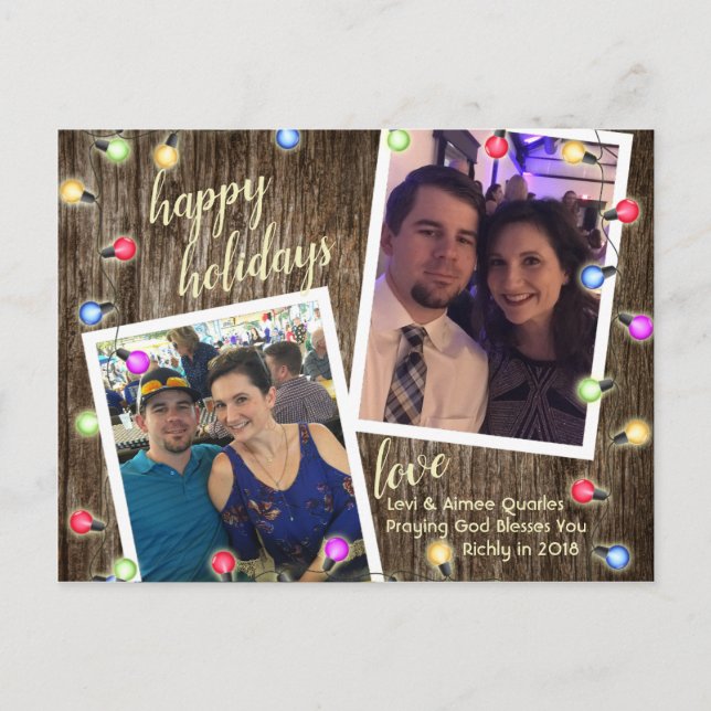 Navidades de países rusos iluminan foto postal (Anverso)