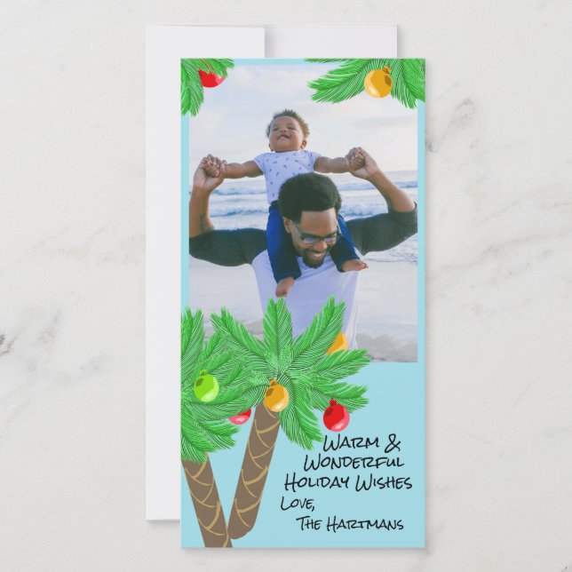 Navidades de palmeras decoradas Foto (Anverso)