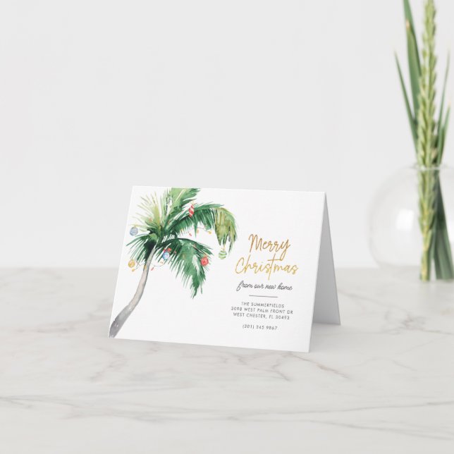 Navidades de palmeras decorados Invitación móvil (Anverso)