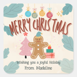Navidades de pan de jengibre, Pegatinas vacacional