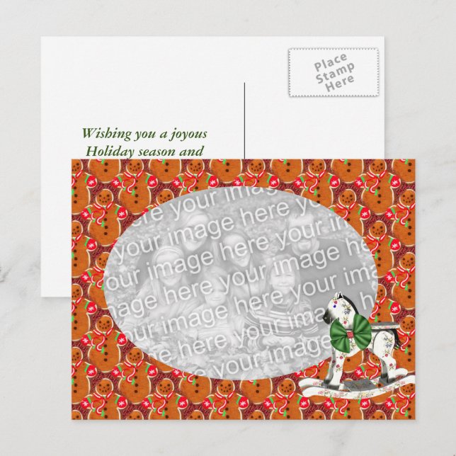 Navidades de pan de jengibre - tarjeta postal de f (Anverso / Reverso)