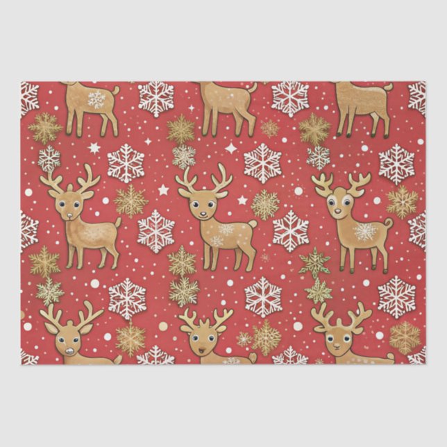 Navidades de papel de Red Kraft envolviendo festiv (Anverso)