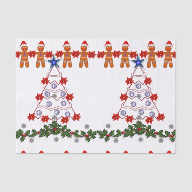Navidades de papel de tejido decorativo (Anverso)