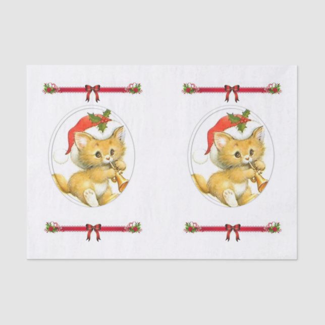 Navidades de papel de tejido decorativo (Anverso)