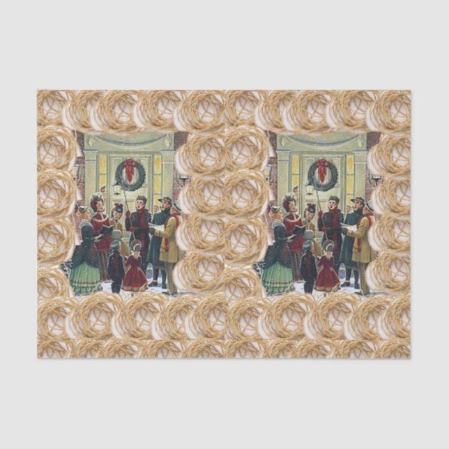 Navidades de papel de tejido decorativo (Anverso)