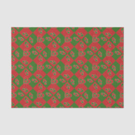 Navidades de papel de tejidos de corazón