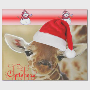 Navidades de Papel Envuelto de Giraffe
