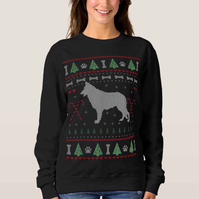 Navidades de pastores alemanes Ugly Sweater Funny  (Anverso)