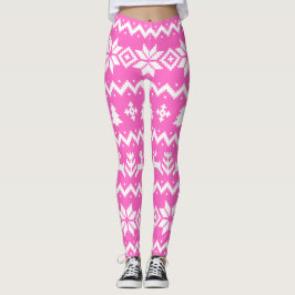 Navidades de patrón de suéter feo Leggings