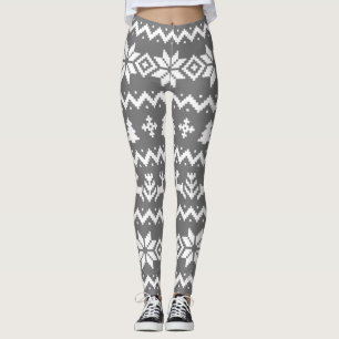 Navidades de patrón de suéter feo Leggings