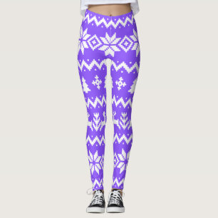 Navidades de patrón de suéter feo Leggings