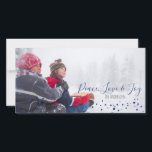 Navidades de Paz, Amor y Alegría o tarjeta fotográ<br><div class="desc">Los Navidades de Paz,  Amor y Alegría,  o la tarjeta de fotos de vacaciones Hanukkah son perfectos para enviar su tarjeta de vacaciones. Tiene accesorios que coinciden.</div>