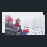 Navidades de Paz, Amor y Alegría o tarjeta fotográ<br><div class="desc">Los Navidades de Paz,  Amor y Alegría,  o la tarjeta de fotos de vacaciones Hanukkah son perfectos para enviar su tarjeta de vacaciones. Tiene accesorios que coinciden.</div>