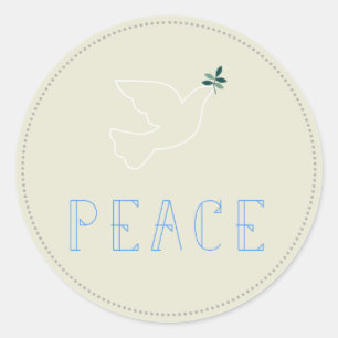 Navidades de Peace Dove Etiqueta de saludos navide