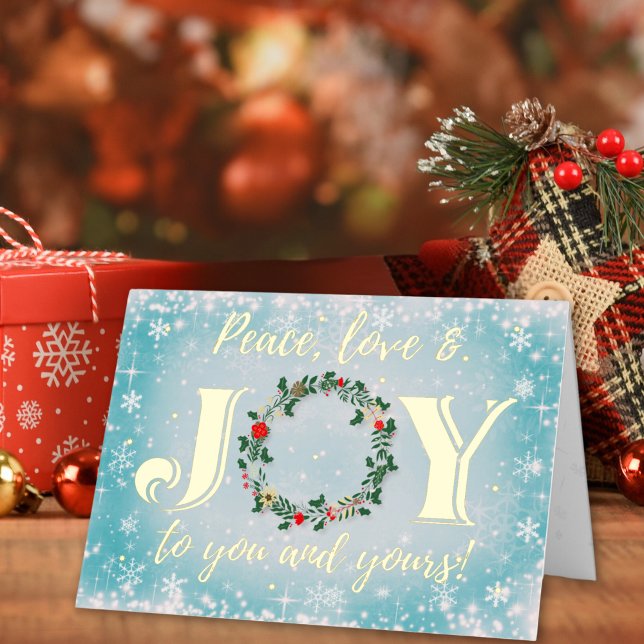 Navidades de Peace Love and Joy Wreath (Subido por el creador)