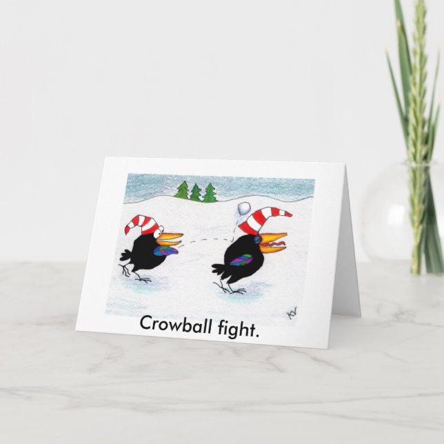 Navidades de peleas de crowball o tarjeta de invie (Anverso)