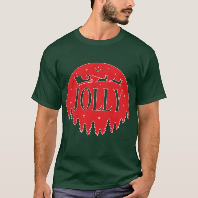Navidades de pelo Jolly navidades de camisetas cam (Anverso)
