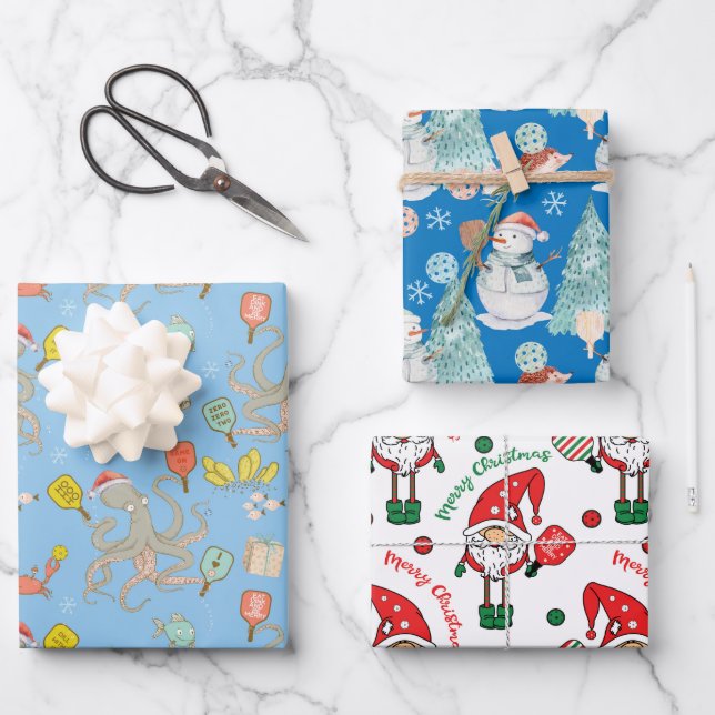  Navidades de pelotas envolviendo hojas de papel (Anverso)