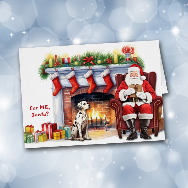 Navidades de perro de Dalmacia, regalo de Santa Ma (Subido por el creador)