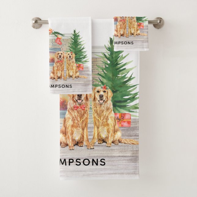 Navidades de perro de Golden Retriever (In situ)
