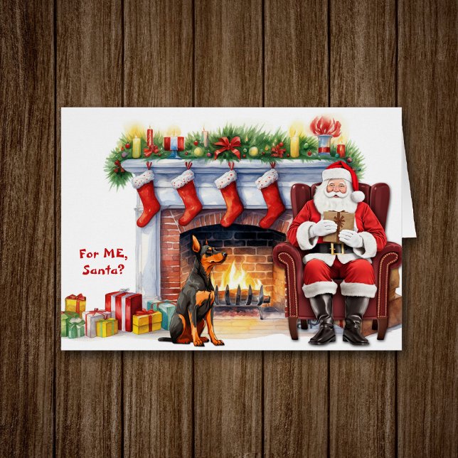 Navidades de perro de Santa Gift Doberman Pinscher (Subido por el creador)