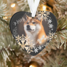 Navidades de perro mascota Ornamento de oro negro