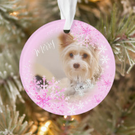 Navidades de perro mascota ornamento rosa