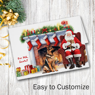 Navidades de perro pastor alemán de regalo de Sant