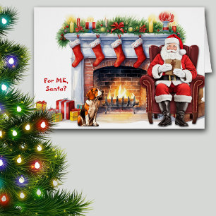 Navidades de perros beagle de regalo de Santa