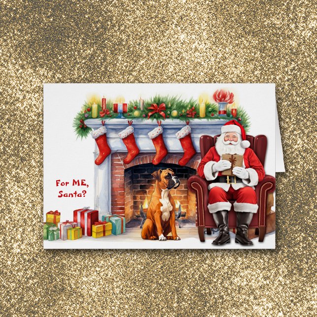 Navidades de perros de regalo de Santa Claus Boxer (Subido por el creador)